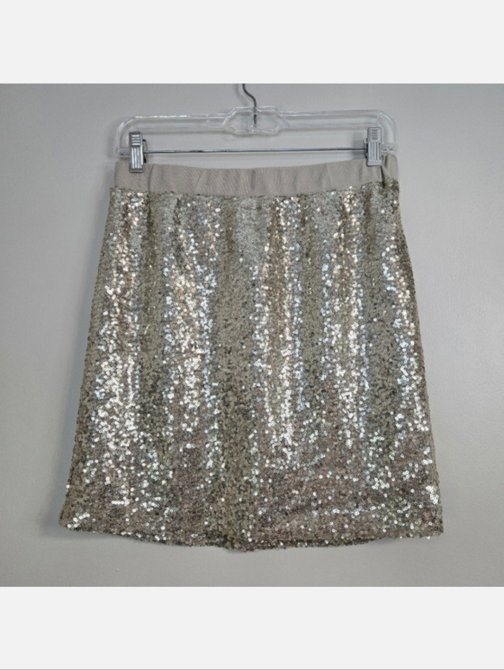 Joe Fresh Gold Sequin Mini Skirt, Size XS ~ NWT